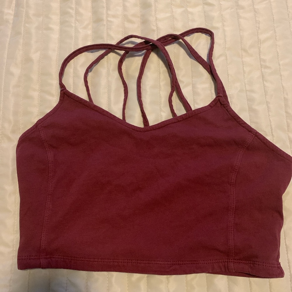 Hollister maroon crop top